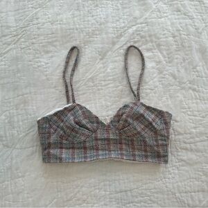 PLAID BRA TOP